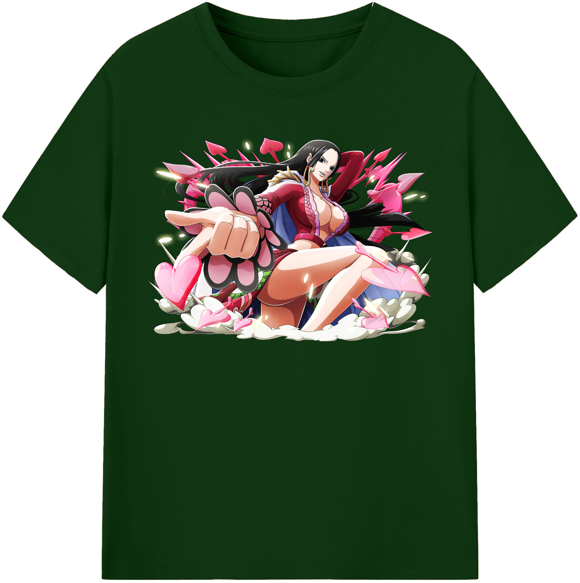ワンピース ボア・ハンコック ONE PIECE Boa·Hancock 綿100％半袖Tシャツ（フロントプリント）